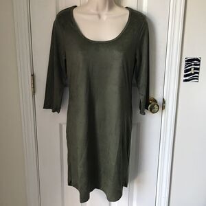 Faux suede bodycon dress